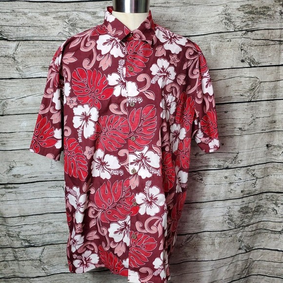 The Hawaiian, 100% cotton - Hibiscus Flower and Surf Board Hawaiian Aloha Sz 2XL - Picture 1 of 5